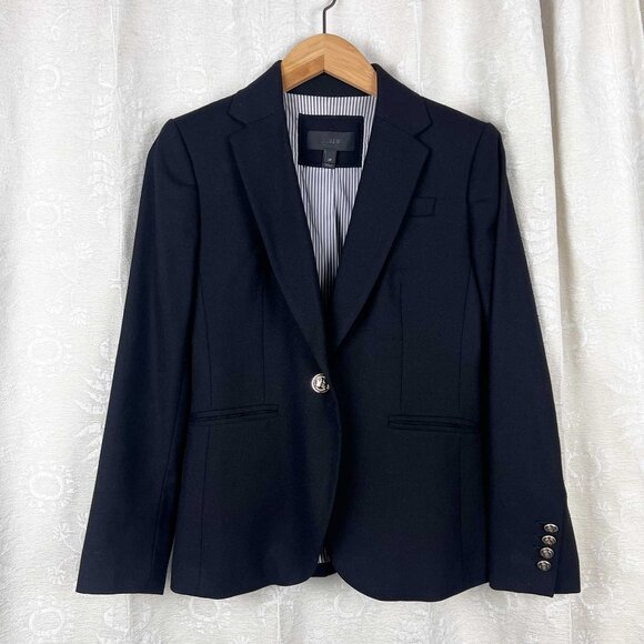 J. Crew schoolboy blazer black stretch wool - Picture 1 of 7